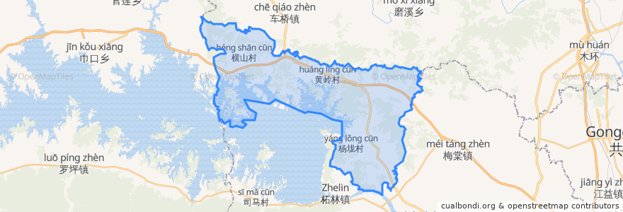 Mapa de ubicacion de 三溪桥镇.