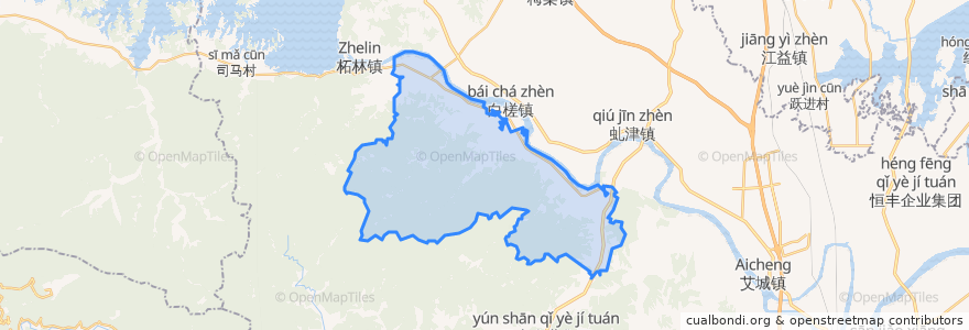 Mapa de ubicacion de 江上乡.