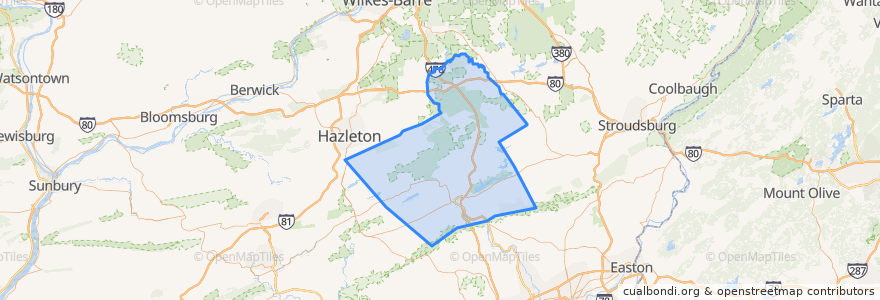 Mapa de ubicacion de Carbon County.