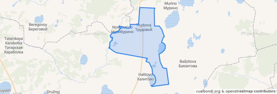 Mapa de ubicacion de Буринское сельское поселение.