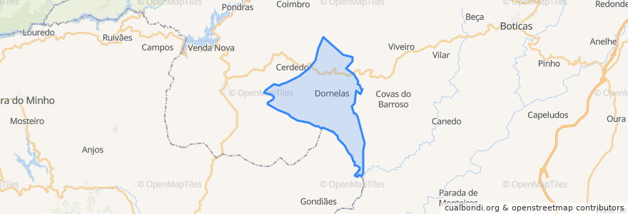 Mapa de ubicacion de Dornelas.