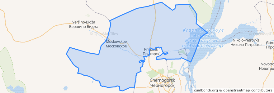 Mapa de ubicacion de Московский сельсовет.