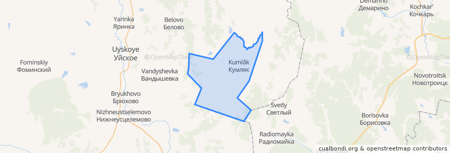 Mapa de ubicacion de Кумлякское сельское поселение.