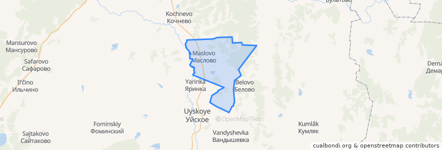 Mapa de ubicacion de Масловское сельское поселение.