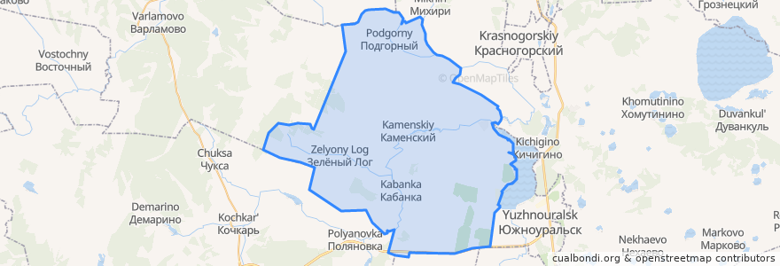 Mapa de ubicacion de Каменское сельское поселение.