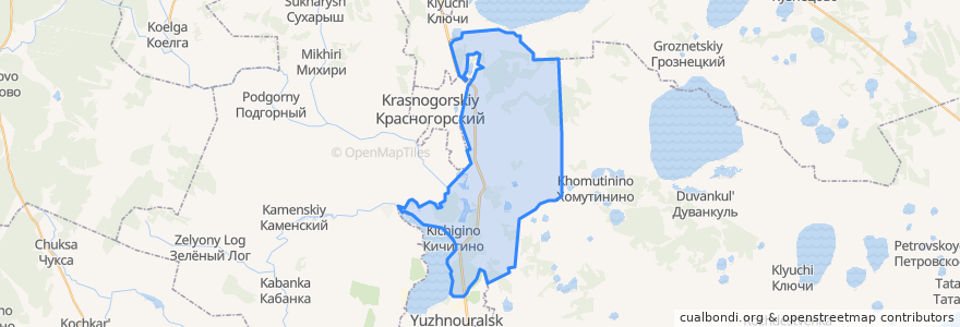 Mapa de ubicacion de Кичигинское сельское поселение.