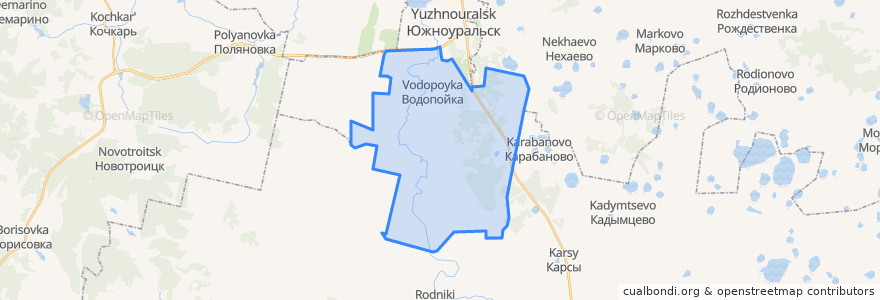 Mapa de ubicacion de Половинское сельское поселение.