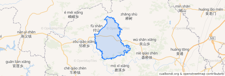 Mapa de ubicacion de 爱民乡.