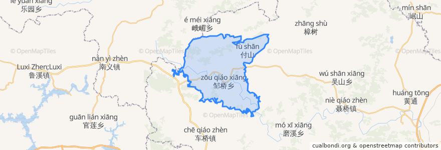 Mapa de ubicacion de 邹桥乡.