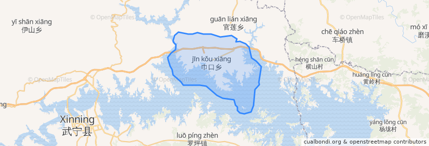 Mapa de ubicacion de 巾口乡.