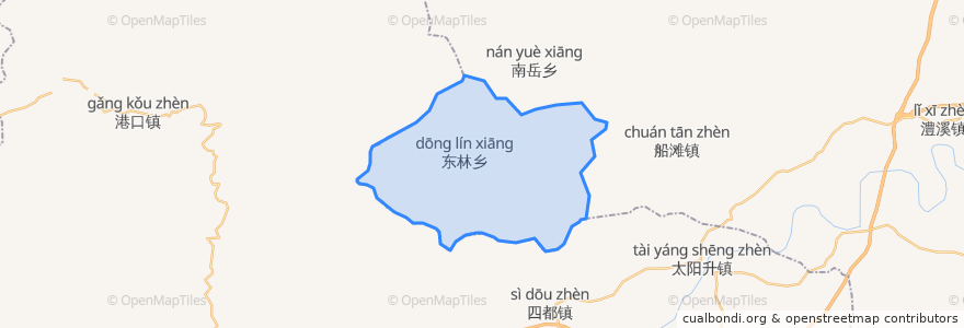 Mapa de ubicacion de 东林乡.