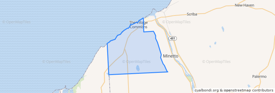 Mapa de ubicacion de Town of Oswego.