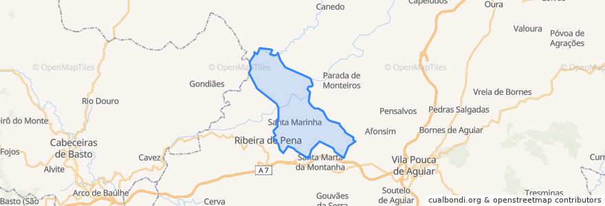 Mapa de ubicacion de Santa Marinha.