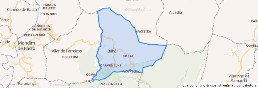 Mapa de ubicacion de Bilhó.