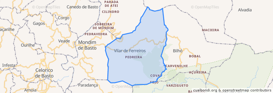 Mapa de ubicacion de Vilar de Ferreiros.