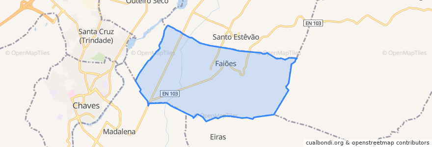 Mapa de ubicacion de Faiões.