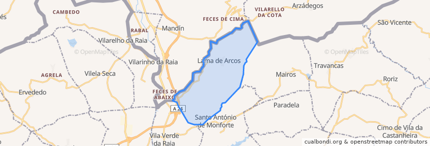 Mapa de ubicacion de Lama de Arcos.