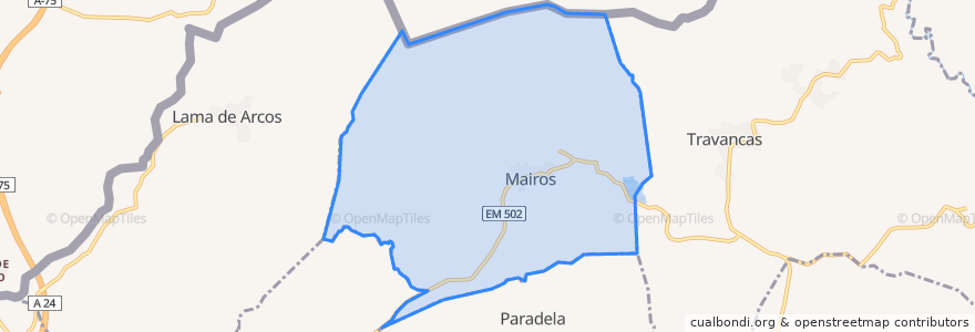 Mapa de ubicacion de Mairos.