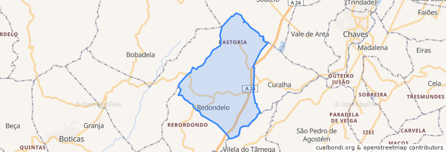 Mapa de ubicacion de Redondelo.