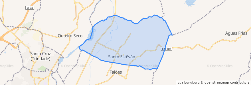 Mapa de ubicacion de Santo Estêvão.