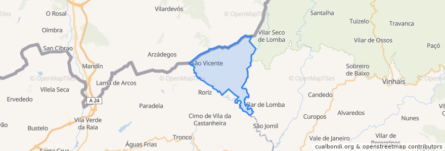 Mapa de ubicacion de São Vicente.