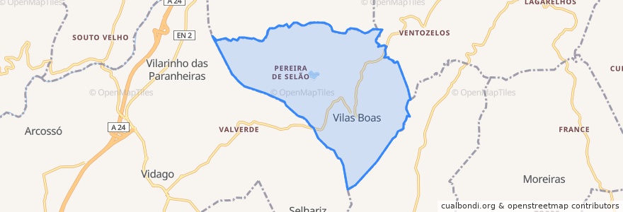 Mapa de ubicacion de Vilas Boas.