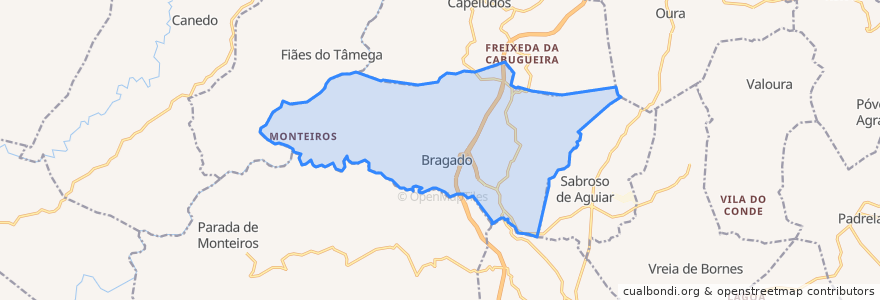 Mapa de ubicacion de Bragado.