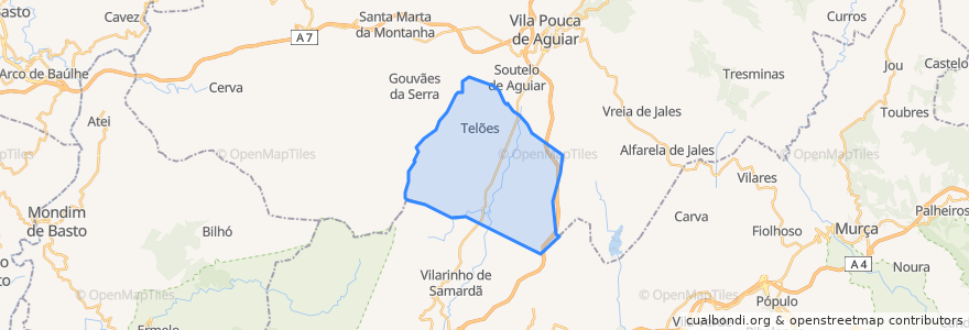 Mapa de ubicacion de Telões.