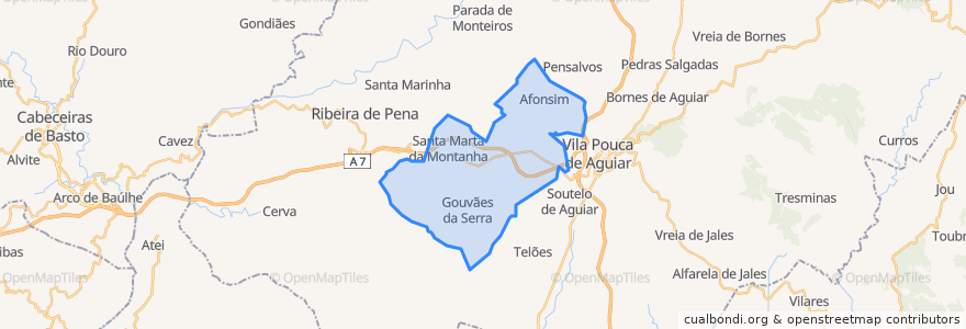 Mapa de ubicacion de Alvão.