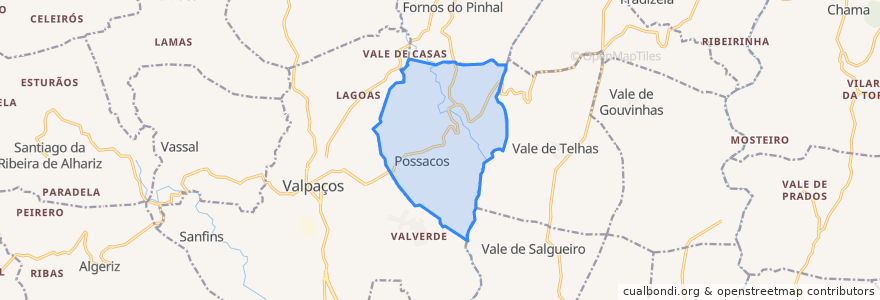 Mapa de ubicacion de Possacos.