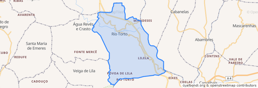 Mapa de ubicacion de Rio Torto.