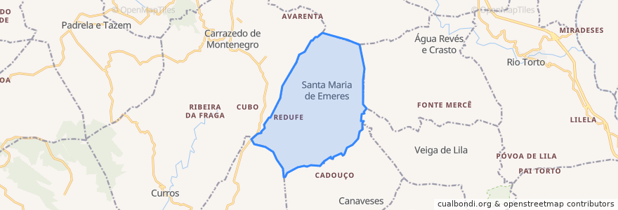 Mapa de ubicacion de Santa Maria de Emeres.