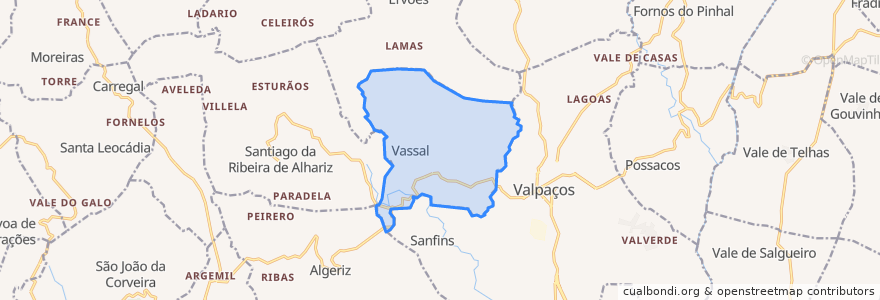 Mapa de ubicacion de Vassal.