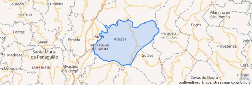 Mapa de ubicacion de Abaças.