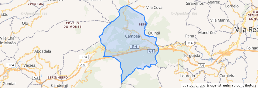 Mapa de ubicacion de Campeã.