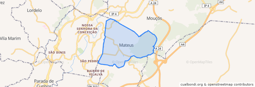 Mapa de ubicacion de Mateus.