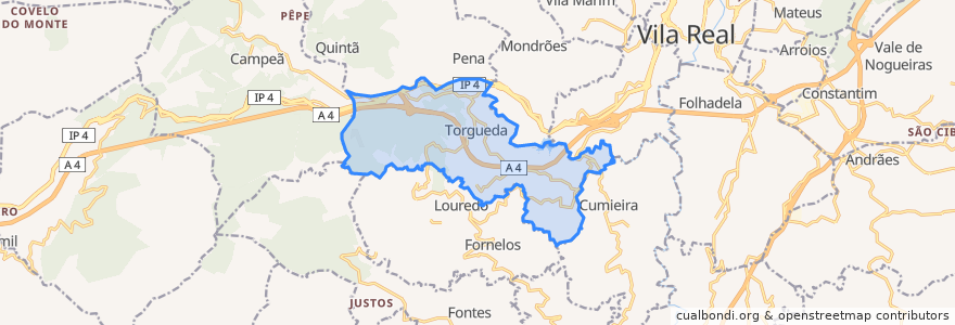 Mapa de ubicacion de Torgueda.