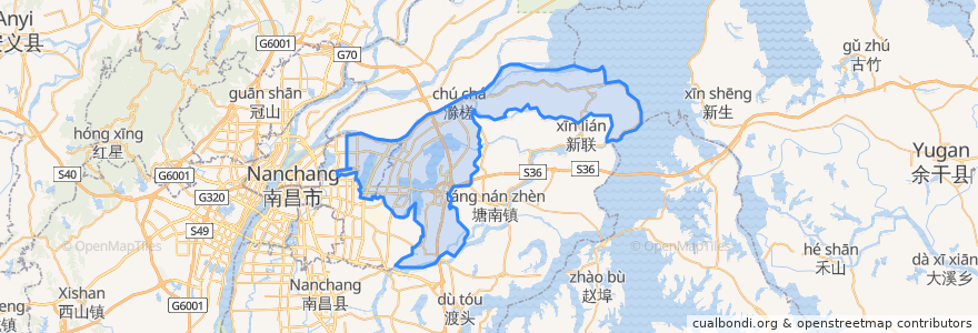 Mapa de ubicacion de 南昌高新区.