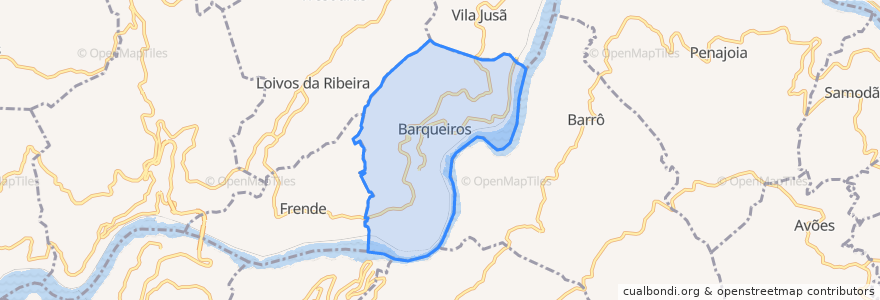 Mapa de ubicacion de Barqueiros.