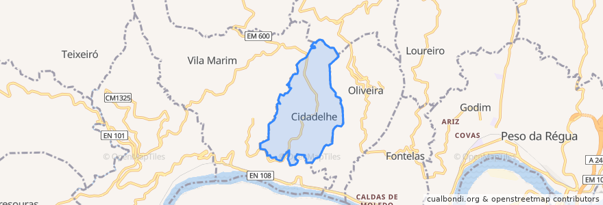 Mapa de ubicacion de Cidadelhe.