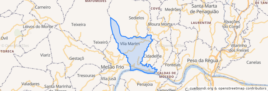 Mapa de ubicacion de Vila Marim.