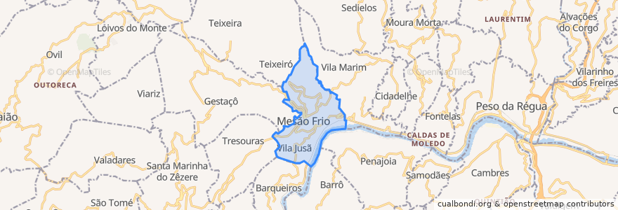 Mapa de ubicacion de Mesão Frio (Santo André).