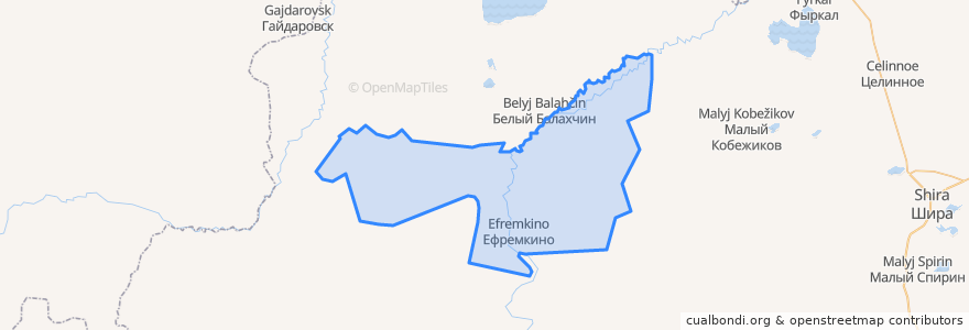 Mapa de ubicacion de Ефремкинский сельсовет.