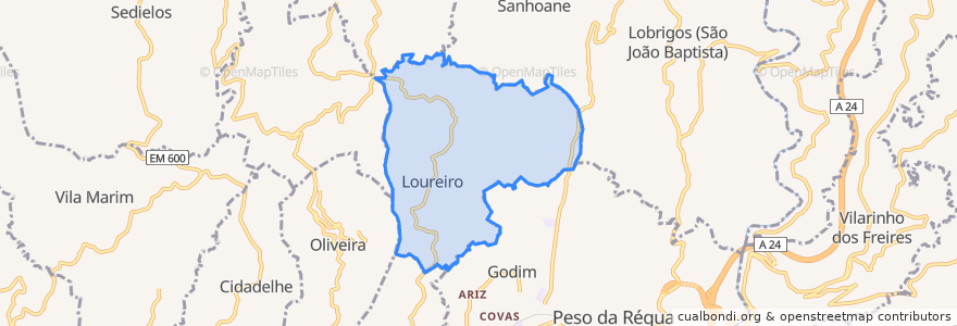 Mapa de ubicacion de Loureiro.