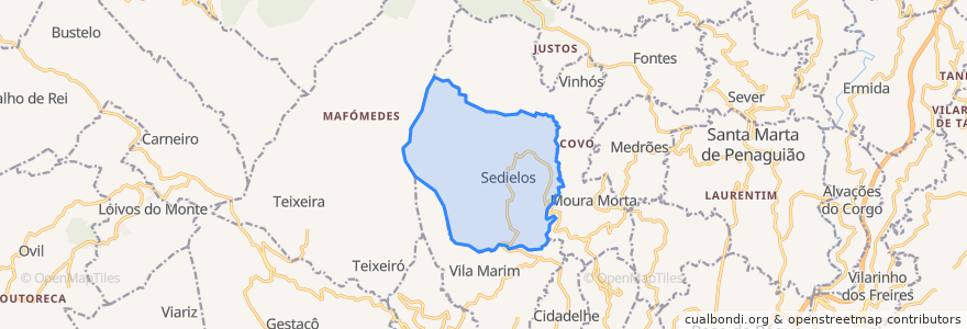 Mapa de ubicacion de Sedielos.