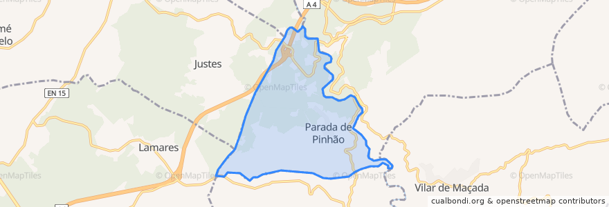 Mapa de ubicacion de Parada de Pinhão.