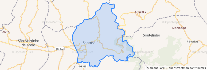 Mapa de ubicacion de Sabrosa.