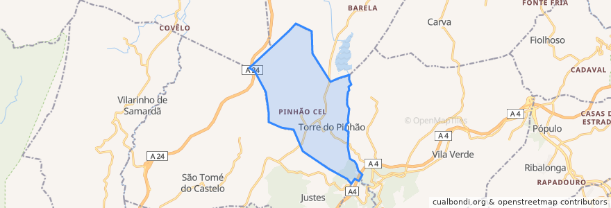 Mapa de ubicacion de Torre do Pinhão.