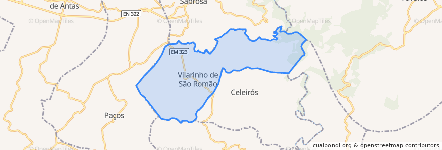 Mapa de ubicacion de Vilarinho de São Romão.