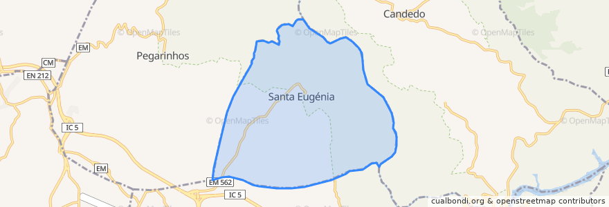 Mapa de ubicacion de Santa Eugénia.